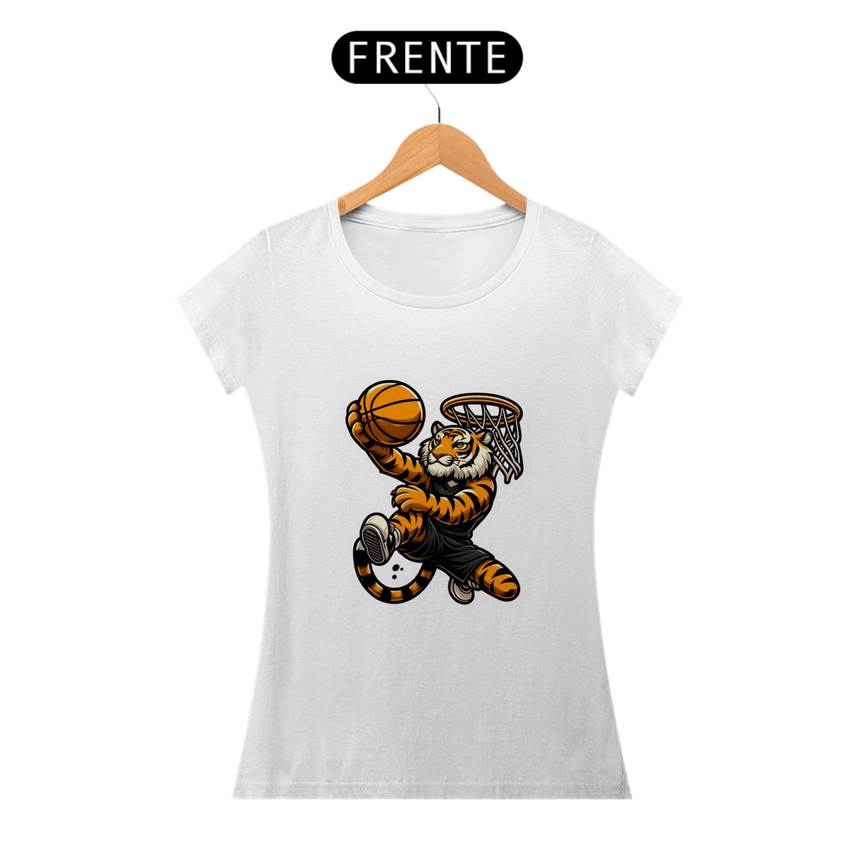 Nome do produto: Camiseta Sticker Feminina - Tigre