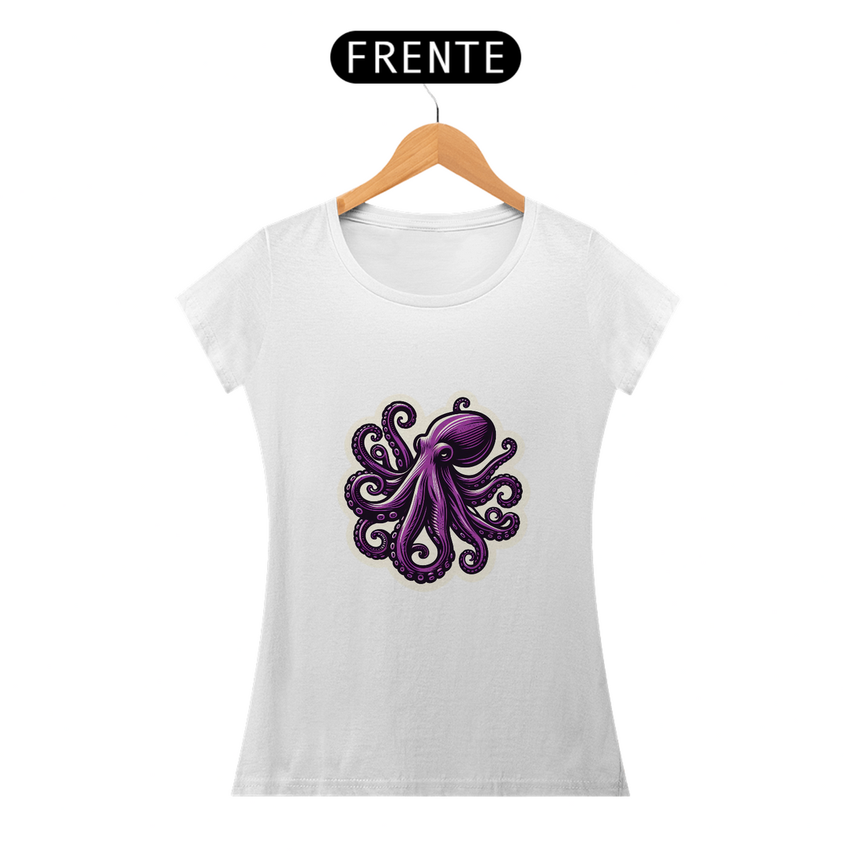 Nome do produto: Camiseta Sticker Feminina - Polvo