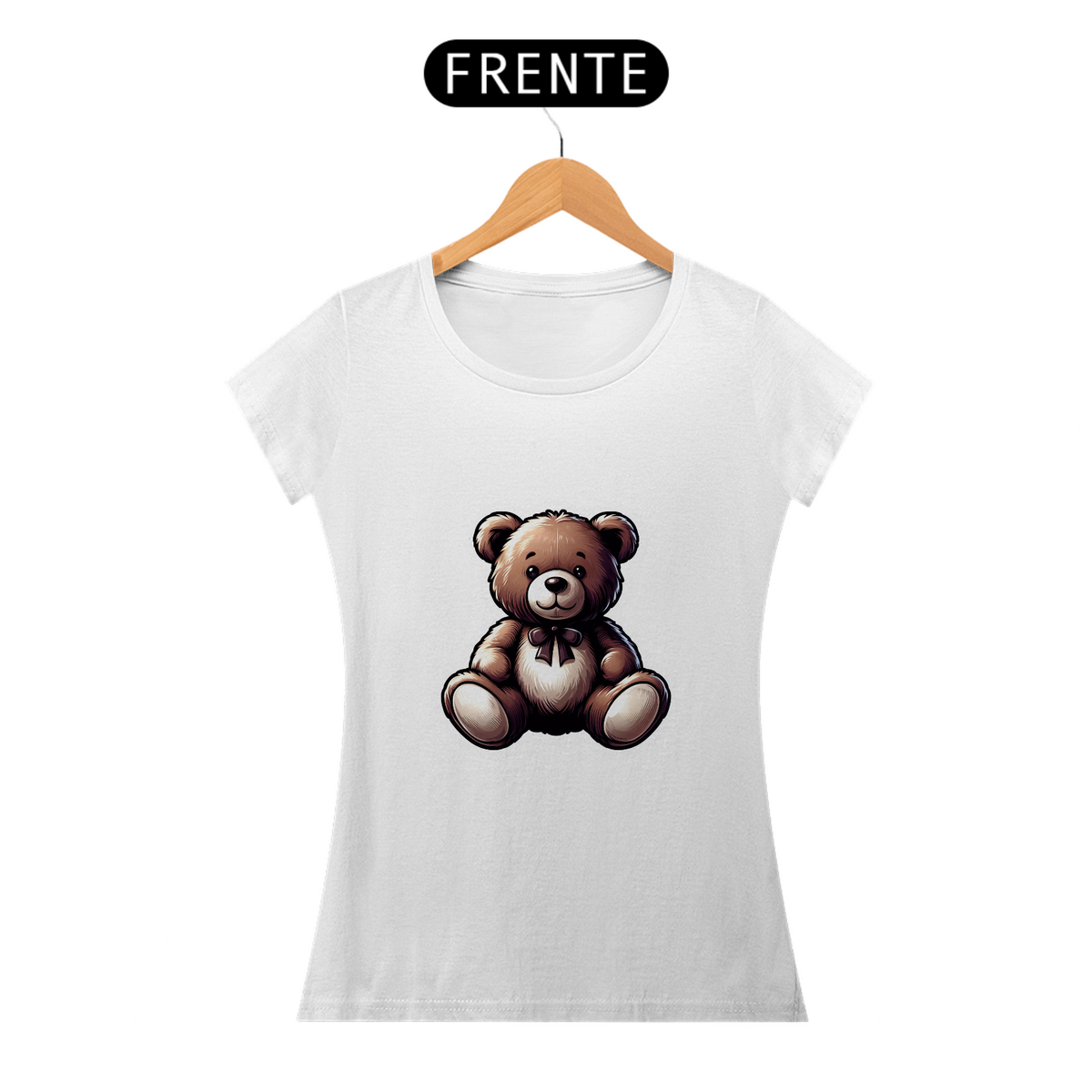 Nome do produto: Camiseta Sticker Feminina - Teddy Urso