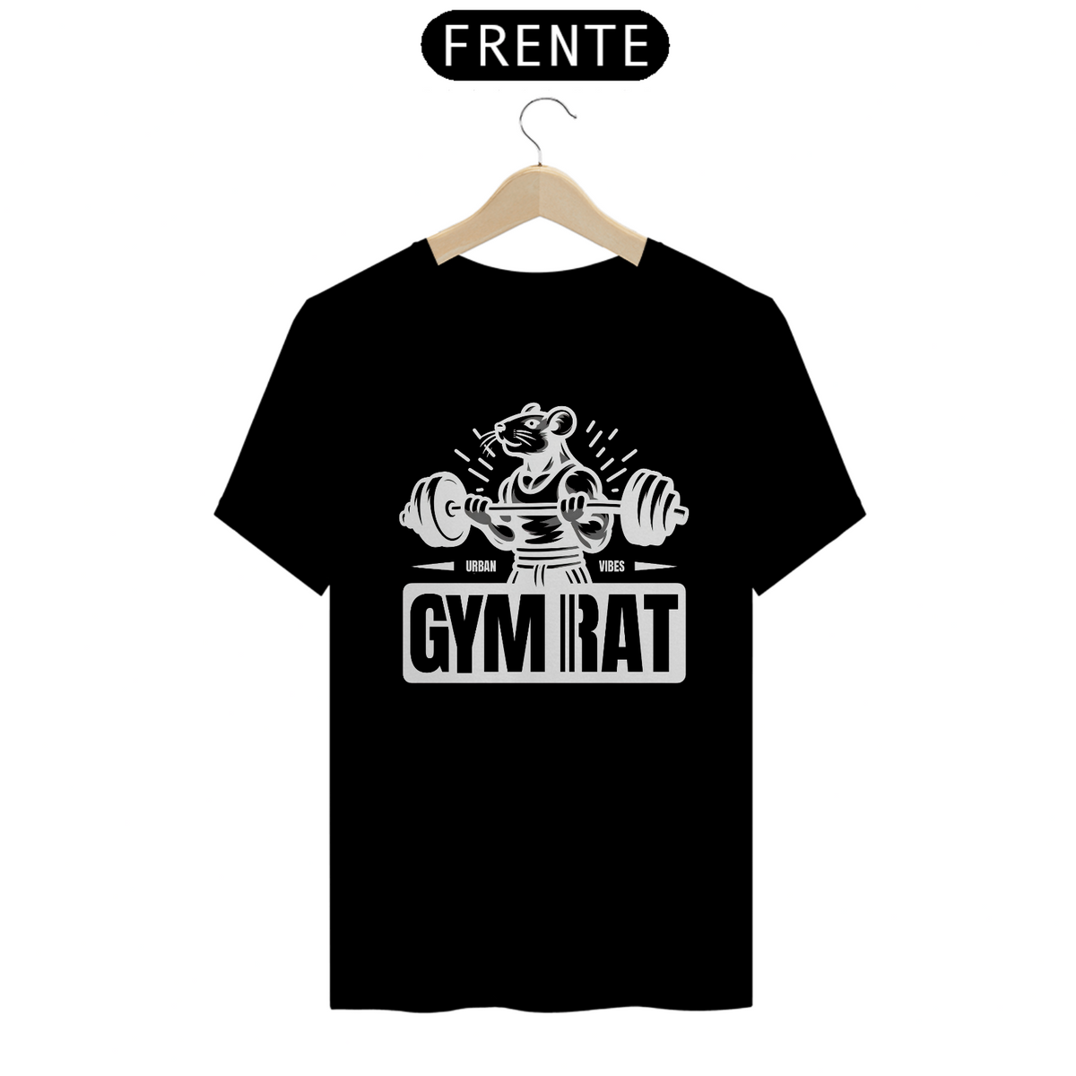 Nome do produto: Camiseta Básica - GymRat oficial Preta