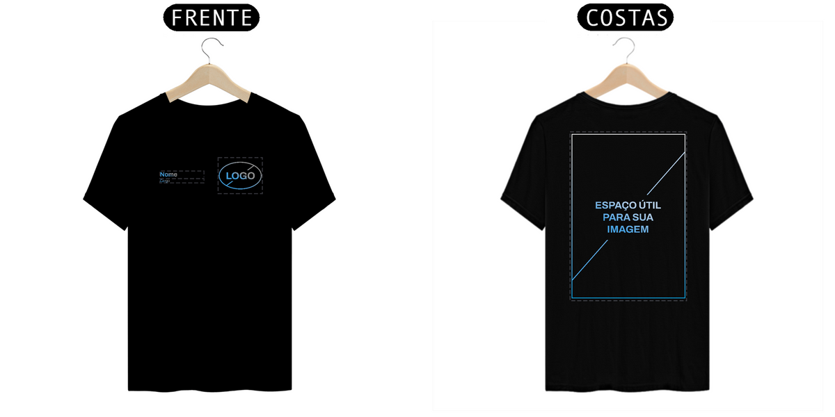 Nome do produto: T-Shirt Personalizável - Uniforme Nome + Logo + Cargo