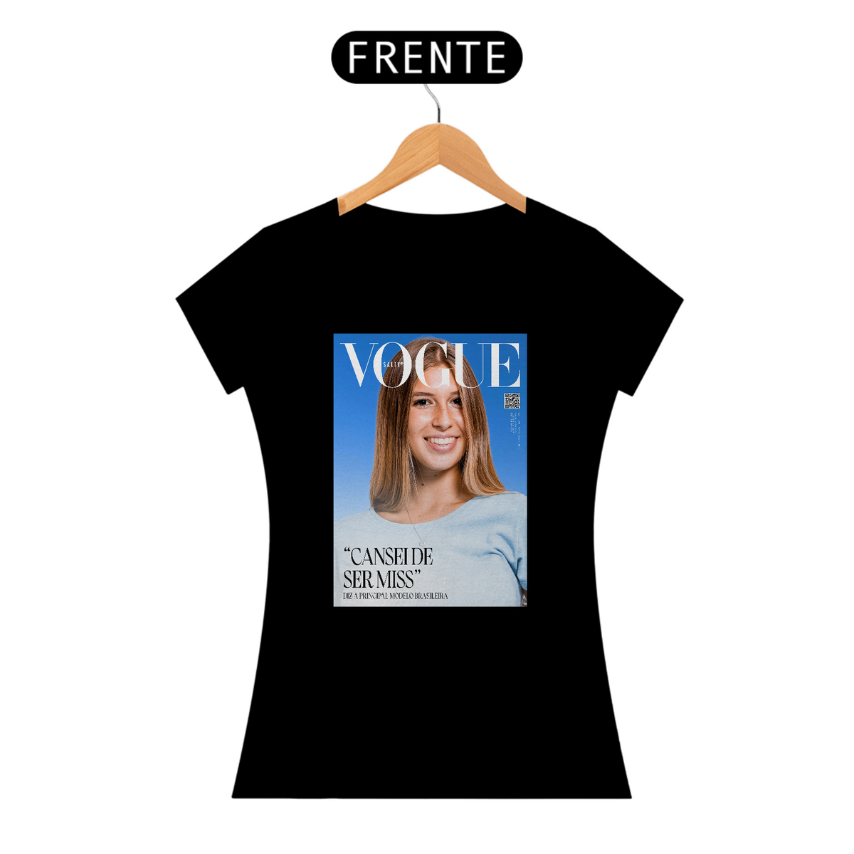 Nome do produto: T-Shirt Personalizável Fem. - Capa Revista Vogue 1