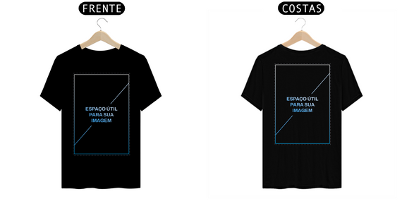 T-Shirt Personalizável - Uniforme Imagem - FRENTE e COSTAS