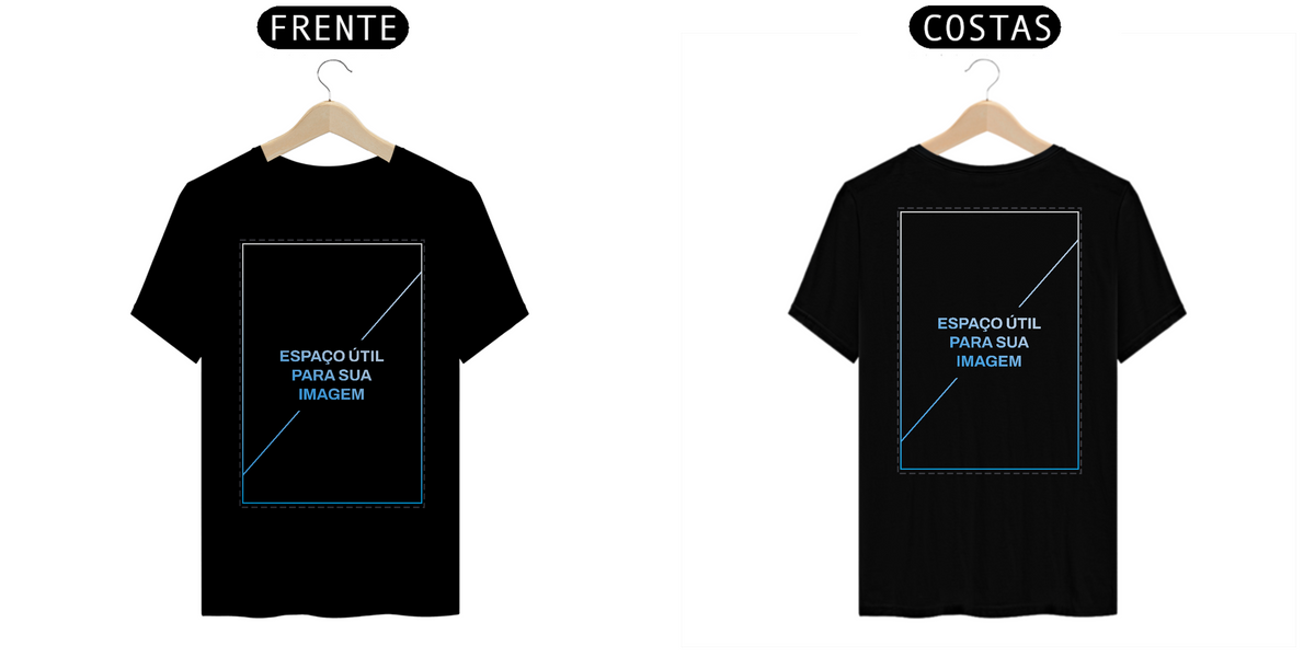 Nome do produto: T-Shirt Personalizável - Uniforme Imagem - FRENTE e COSTAS