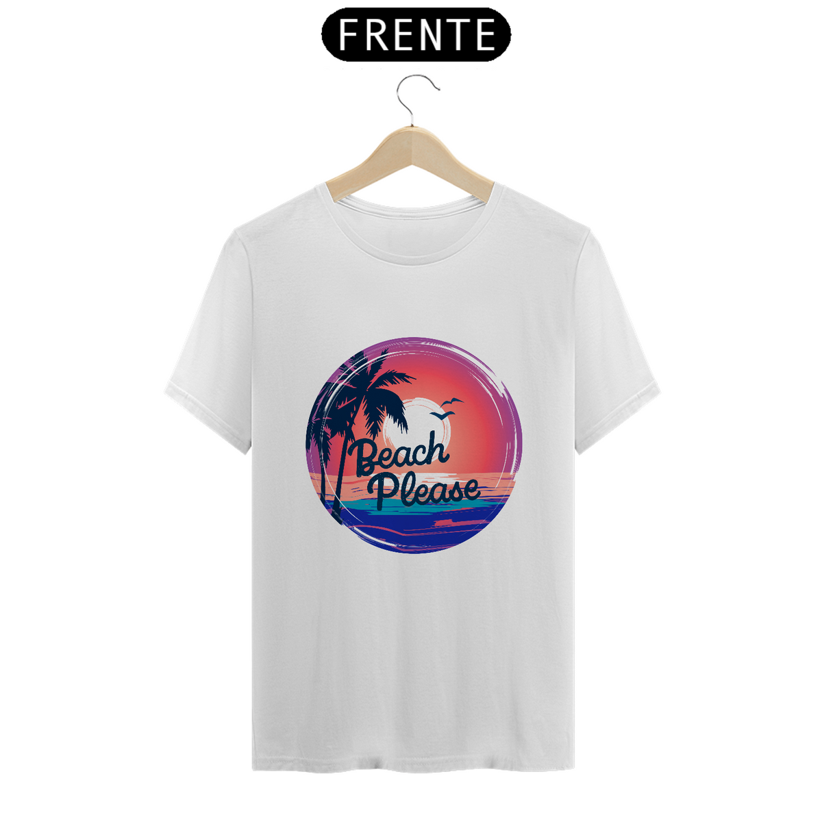 Nome do produto: Beach Please - T-Shirt QTO Line