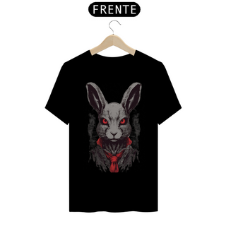 Camiseta aterrorando coelho sem capuz
