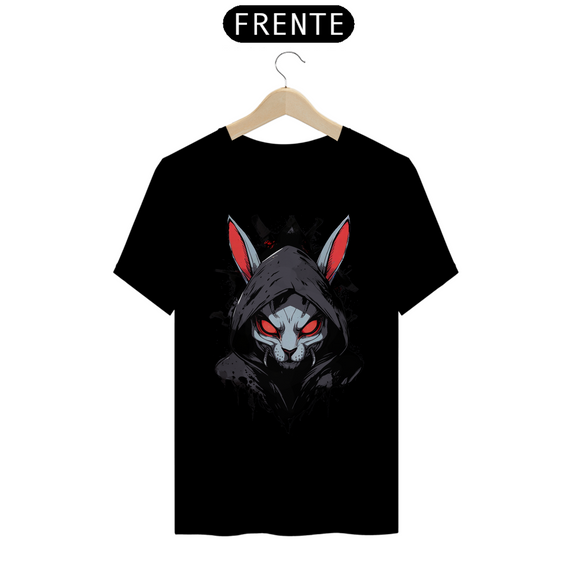 Camiseta aterrorando coelho cinza