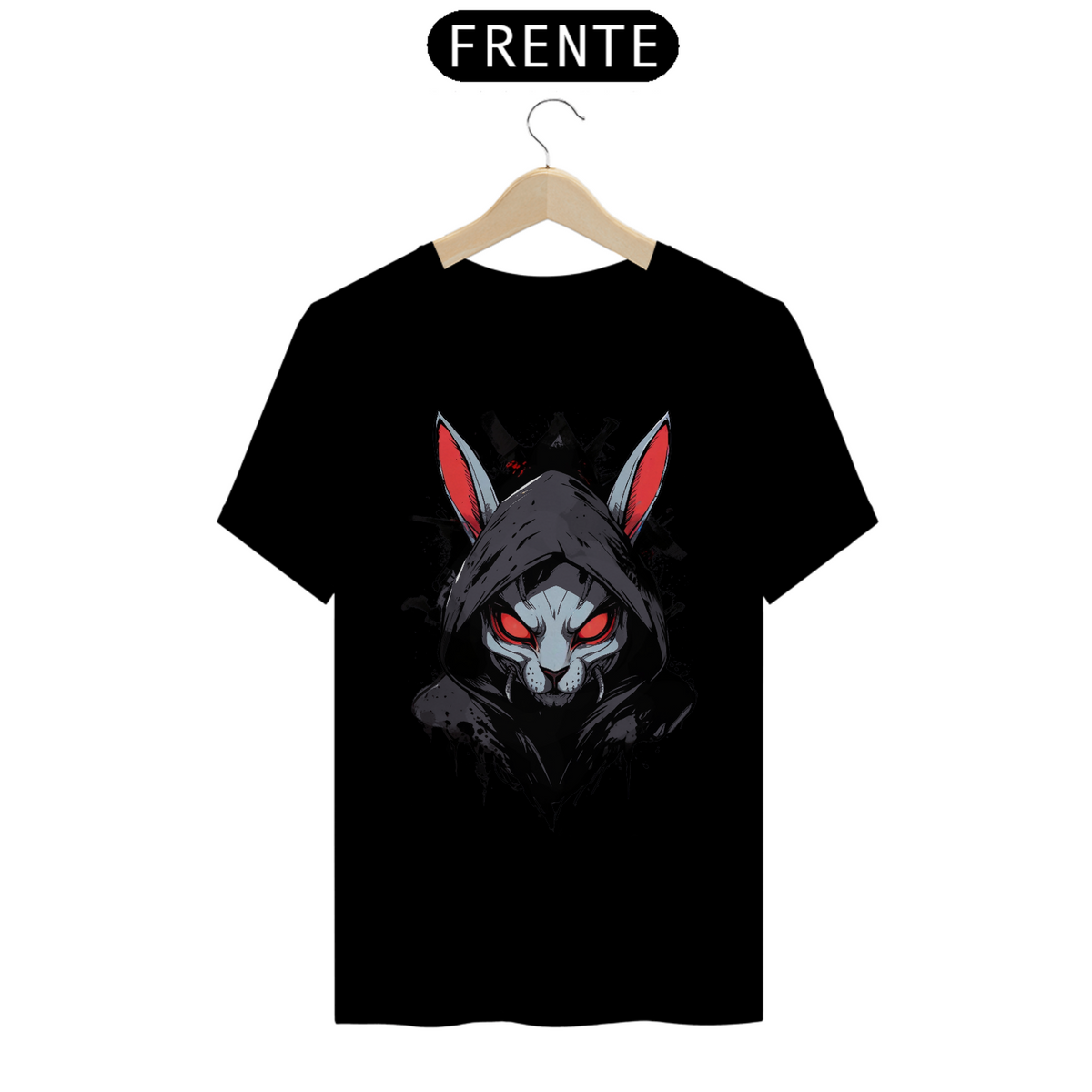 Nome do produto: Camiseta aterrorando coelho cinza