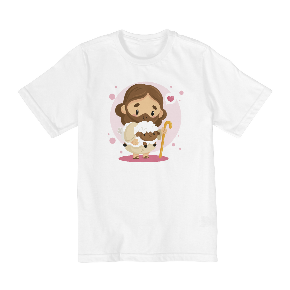 Nome do produto: Camisa Infantil - Jesus Cristo - Rebanho - (2 A 8 anos)