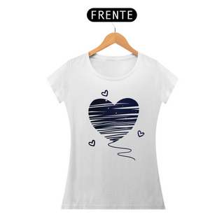 Coração Estrelado - Camiseta Feminina