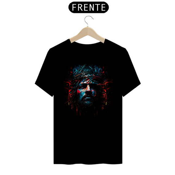 Camisa - Jesus Cristo - Camiseta - Unissex - Premium (Cor Preta)