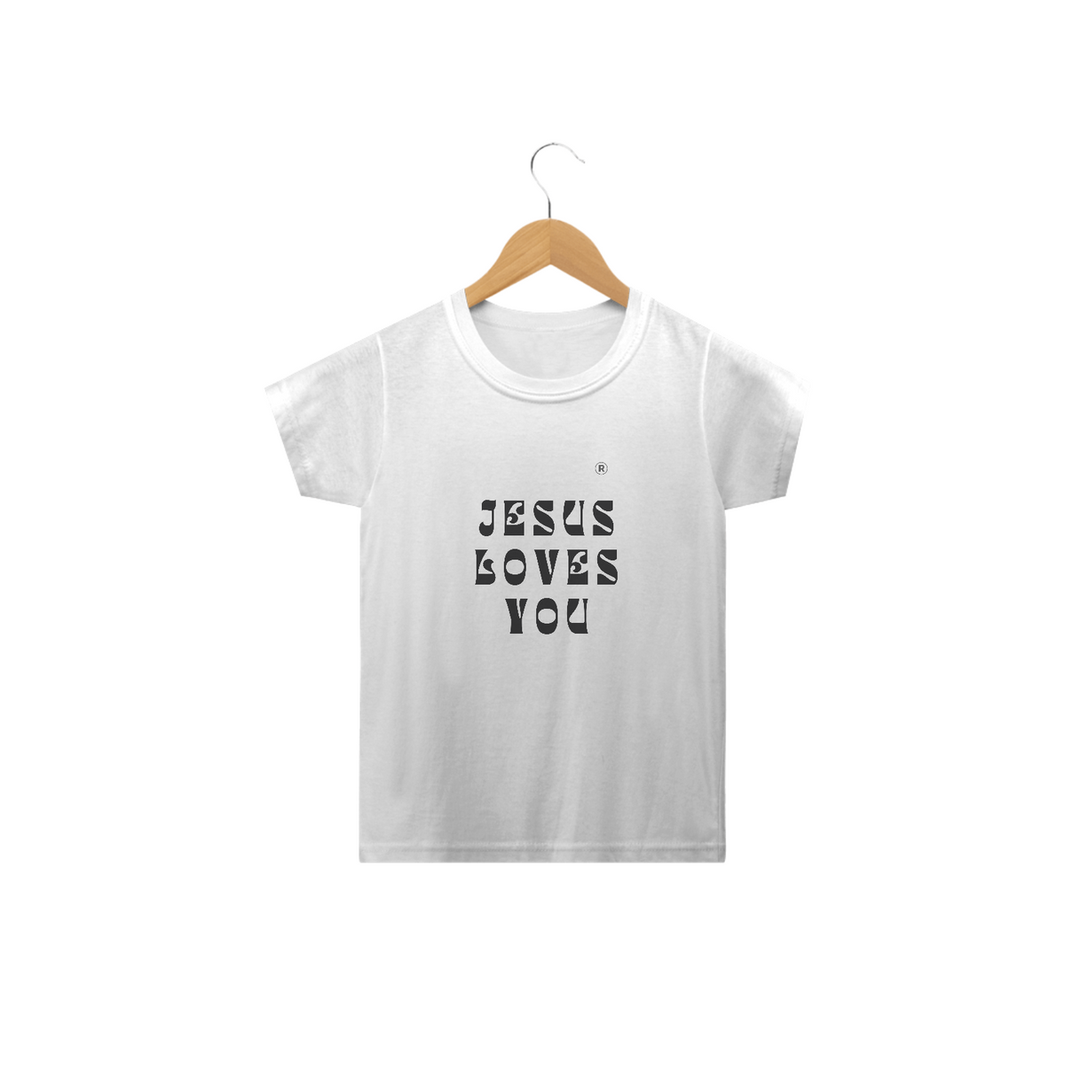 Nome do produto: Camisa Infantil Jesus Loves You
