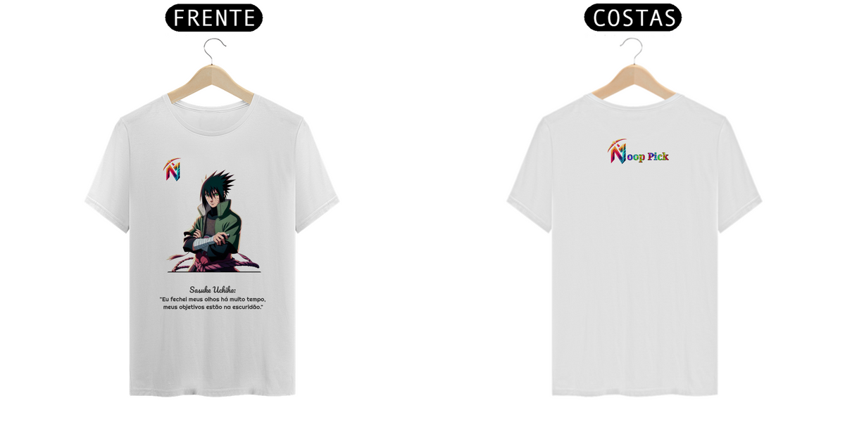 Nome do produto: Camiseta Classic- Sasuke Uchiha Objetivos na escuridão / Naruto /