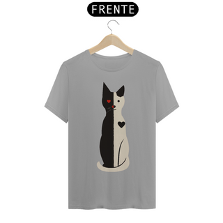 Nome do produtoCamiseta Coração Felino - T-Shirt Unisex