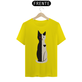 Nome do produtoCamiseta Coração Felino - T-Shirt Unisex