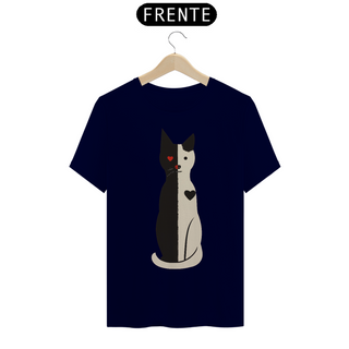 Nome do produtoCamiseta Coração Felino - T-Shirt Unisex