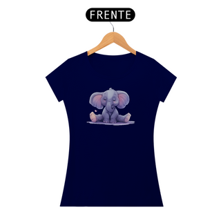 Nome do produtoCamiseta Baby Look Elefantinho Meditando