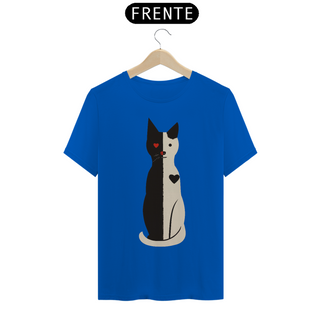 Nome do produtoCamiseta Coração Felino - T-Shirt Unisex