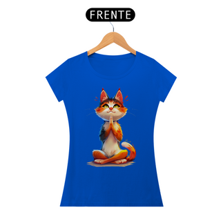 Nome do produtoCamiseta Baby Look Gato Yoga