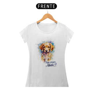 Nome do produtoCamiseta Baby Look Não Compre Adote - cão