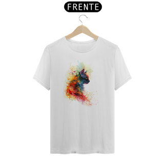 Nome do produtoCamiseta Espiral de Cores Felinas - T-Shirt Unisex