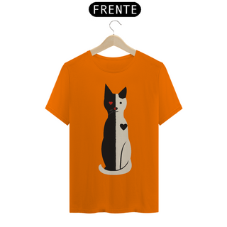 Nome do produtoCamiseta Coração Felino - T-Shirt Unisex