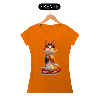 Nome do produtoCamiseta Baby Look Gato Yoga