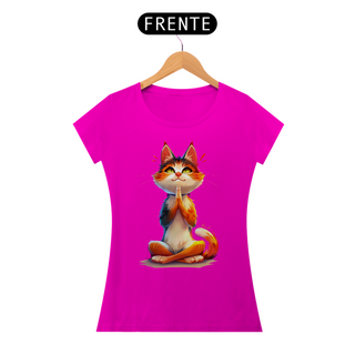 Nome do produtoCamiseta Baby Look Gato Yoga