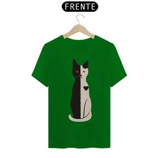 Nome do produtoCamiseta Coração Felino - T-Shirt Unisex