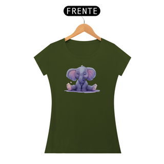 Nome do produtoCamiseta Baby Look Elefantinho Meditando