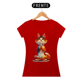 Nome do produtoCamiseta Baby Look Gato Yoga