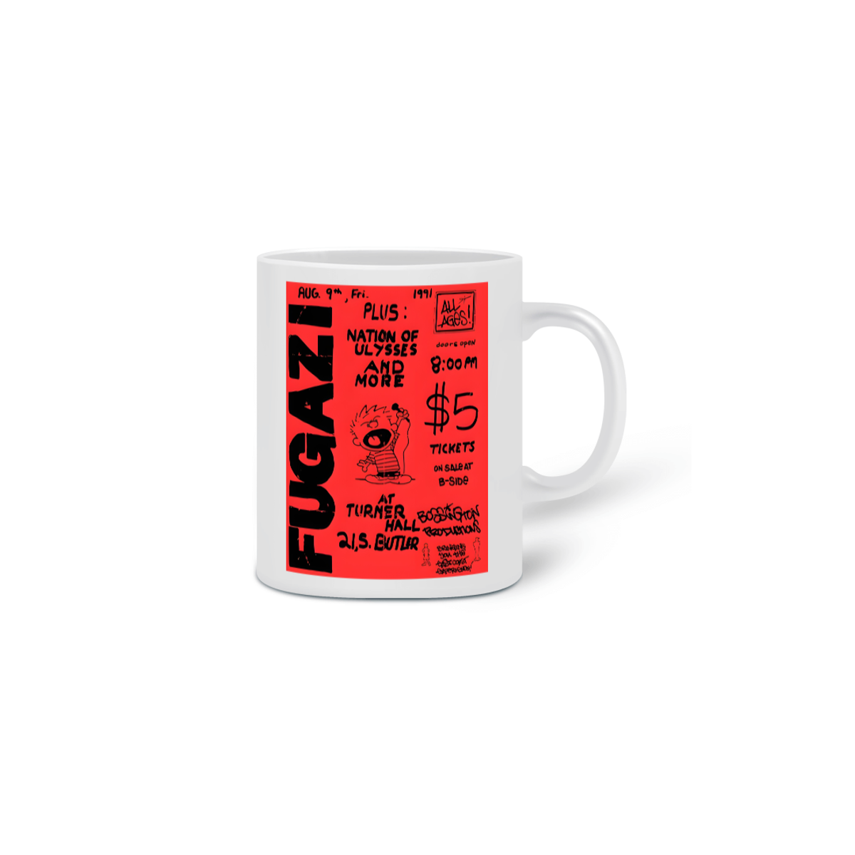 Nome do produto: Fugazi - Flyer 1991 - Caneca