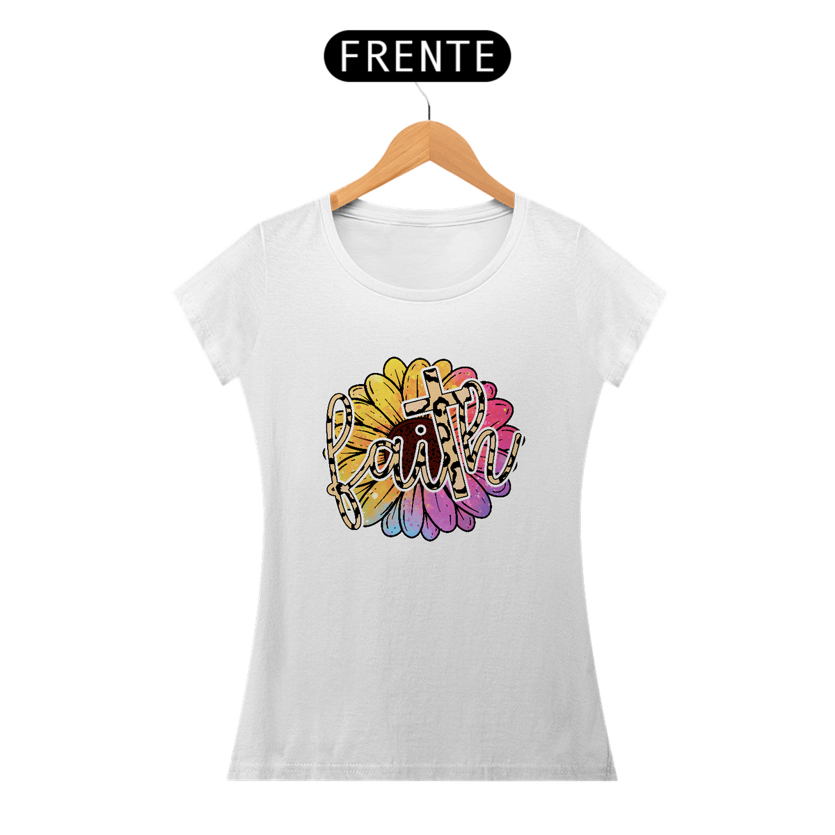 Nome do produto: Camiseta Feminina flor