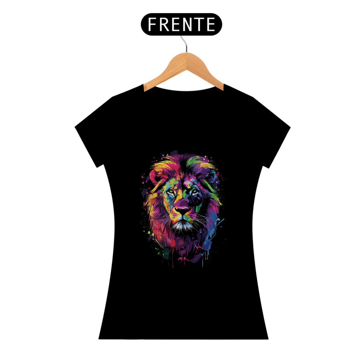Nome do produto: Camiseta Feminina Leão de Judá