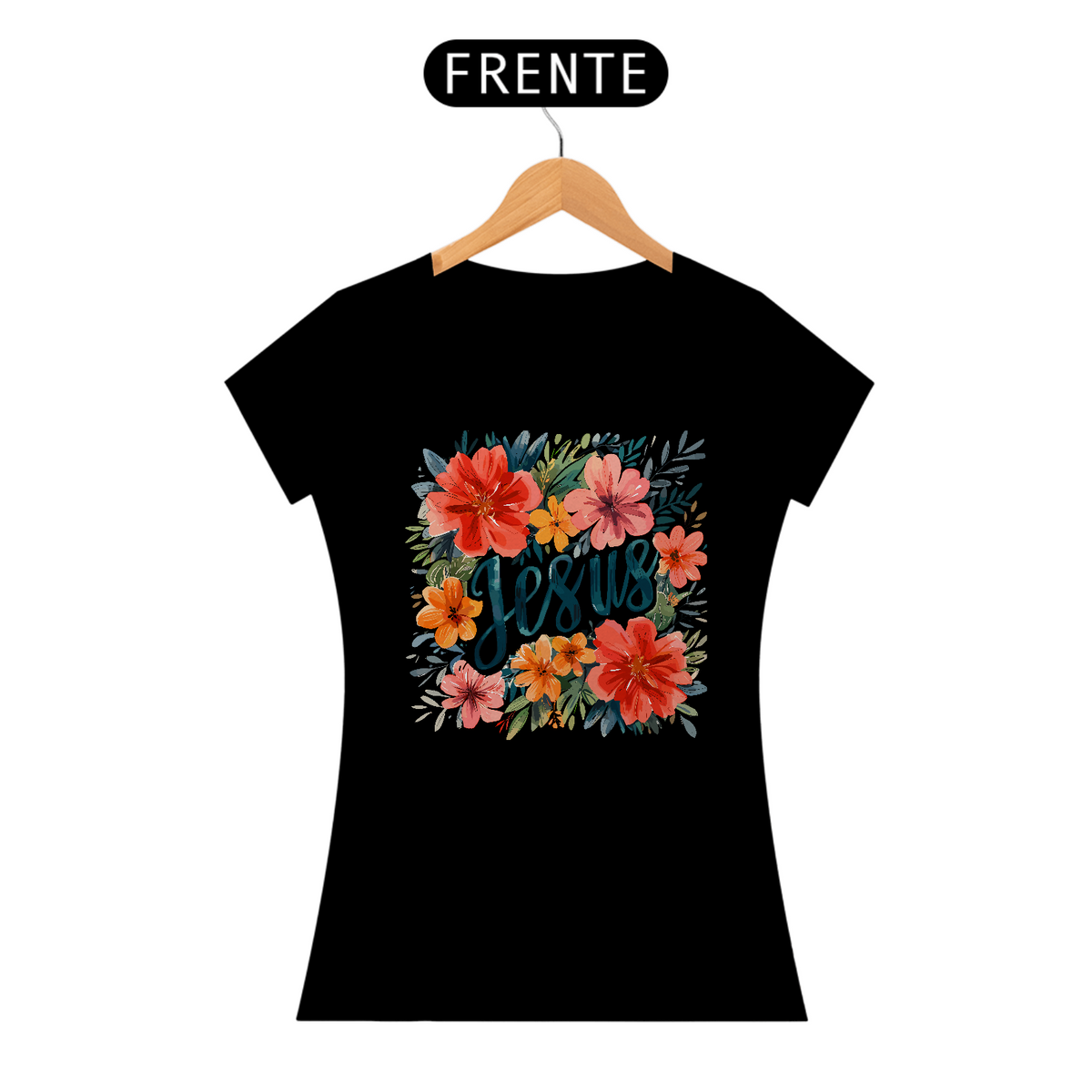 Nome do produto: Camiseta Feminina flores