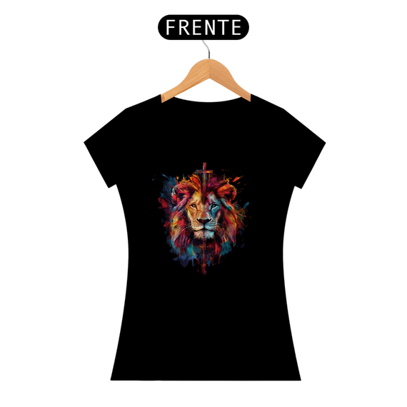 camiseta feminina Leão