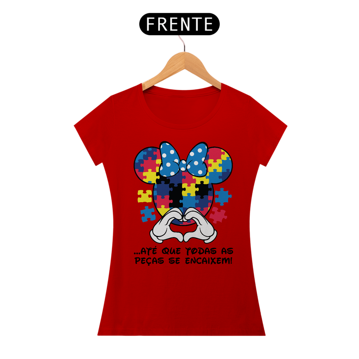 Nome do produto: Camiseta Baby Look - Minnie