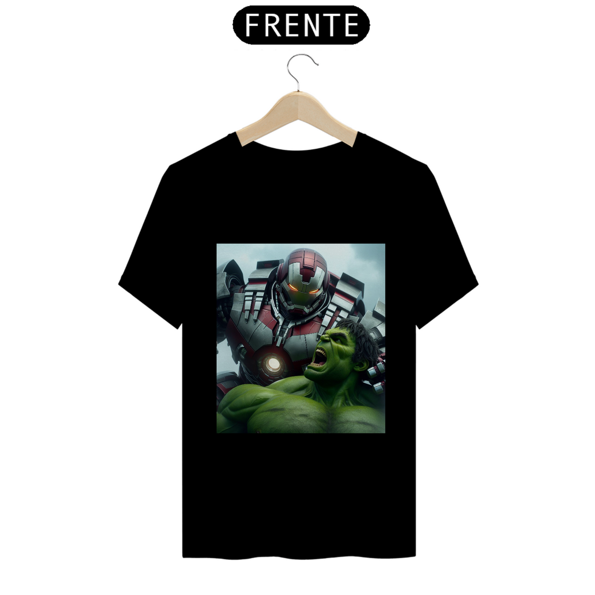 Nome do produto: T-Shirt Hulk e Homem de Ferro (Hulkbuster)