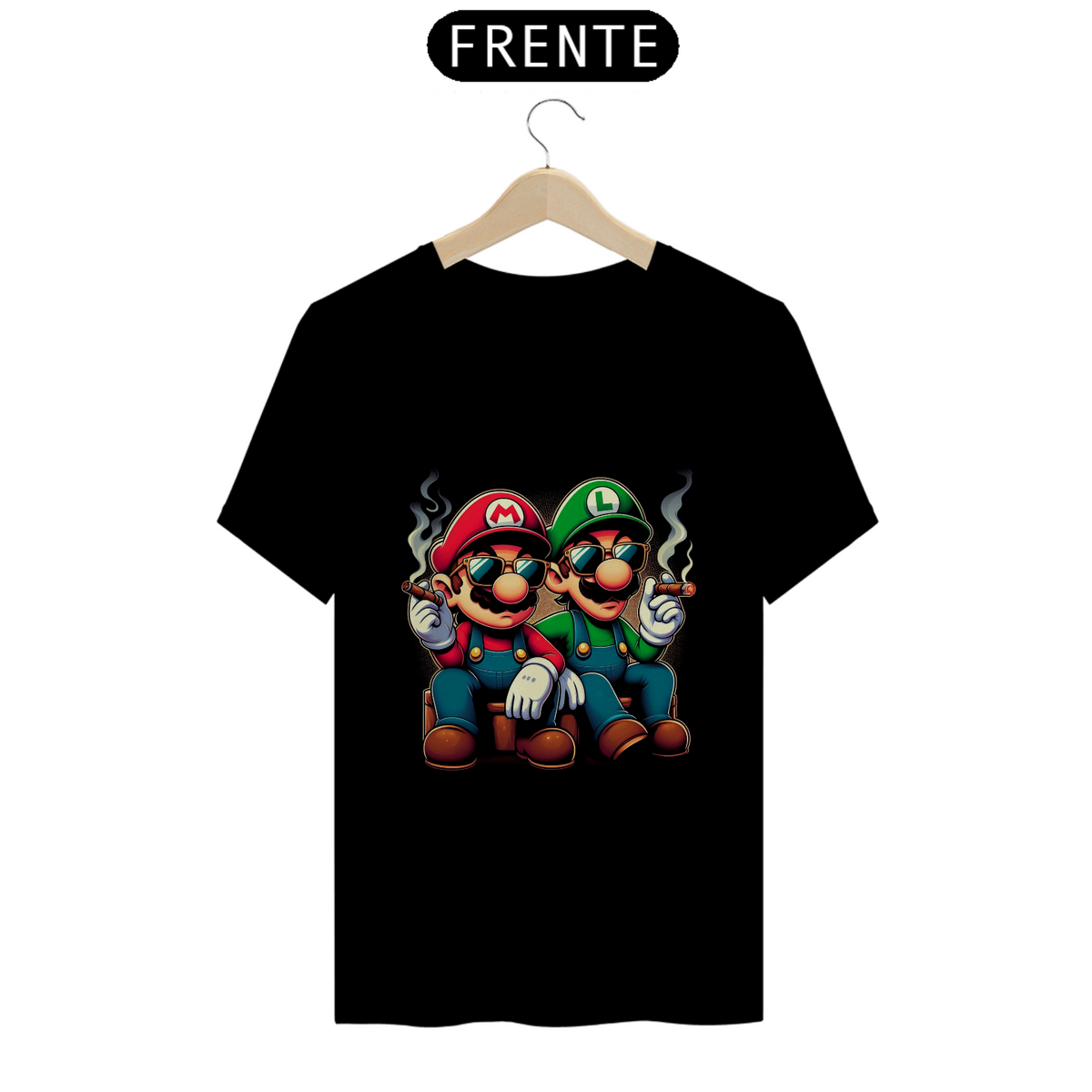 Nome do produto: T-Shirt Mario e Luigi Smoker