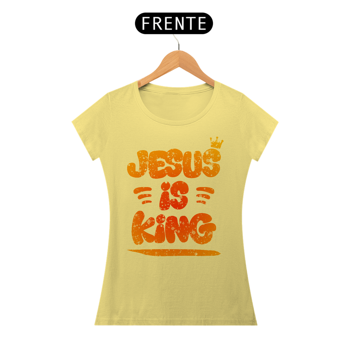 Nome do produto: Baby Look Jesus Is King Grafite Estonada