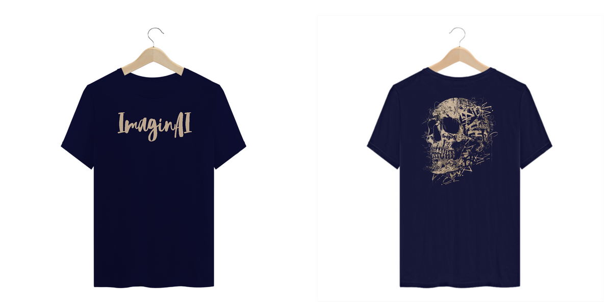 Nome do produto: Camiseta ImaginAI Skull Plus Size