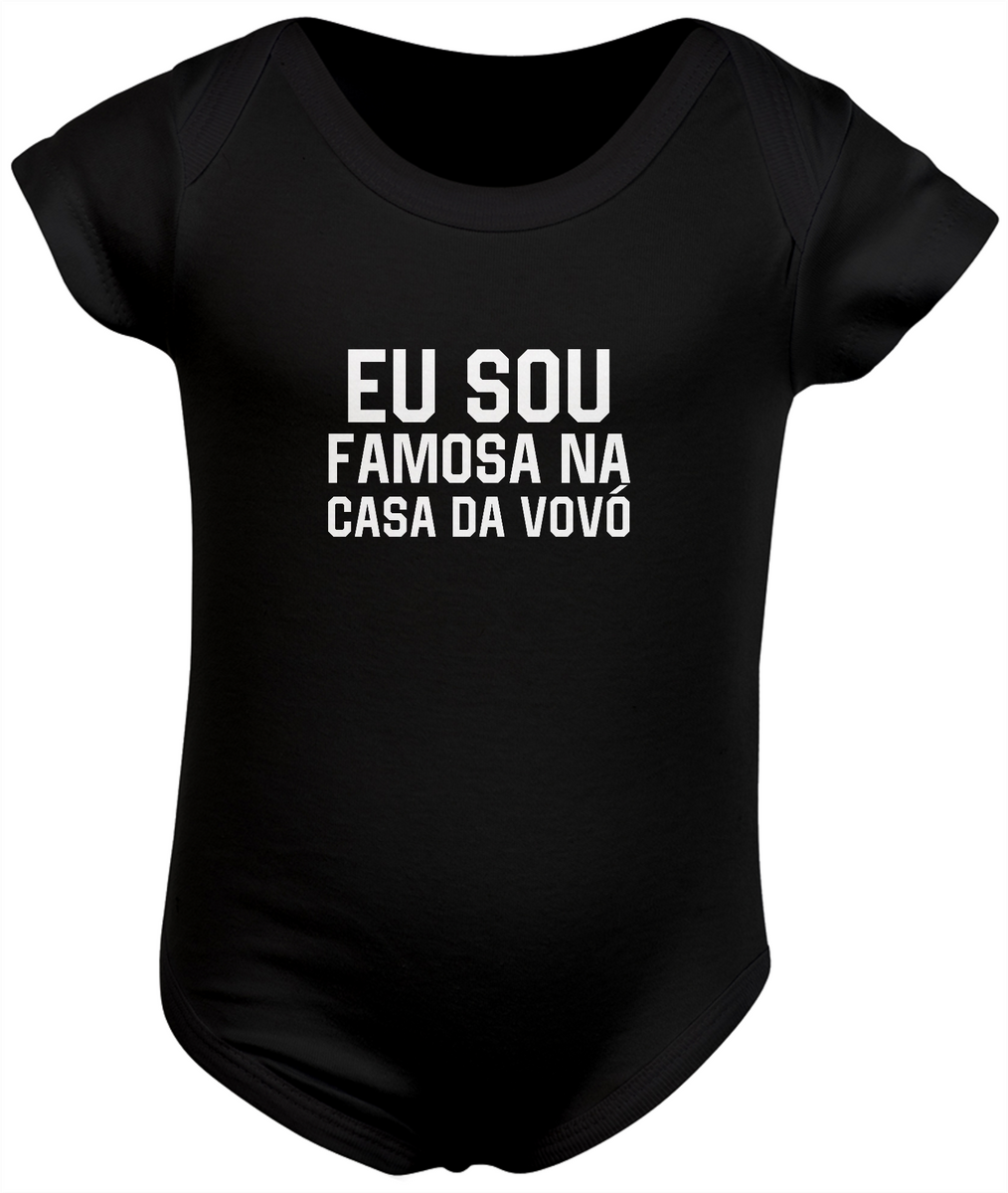 Nome do produto: EU SOU FAMOSA NA CASA DA VOVÓ - Infantil - Body