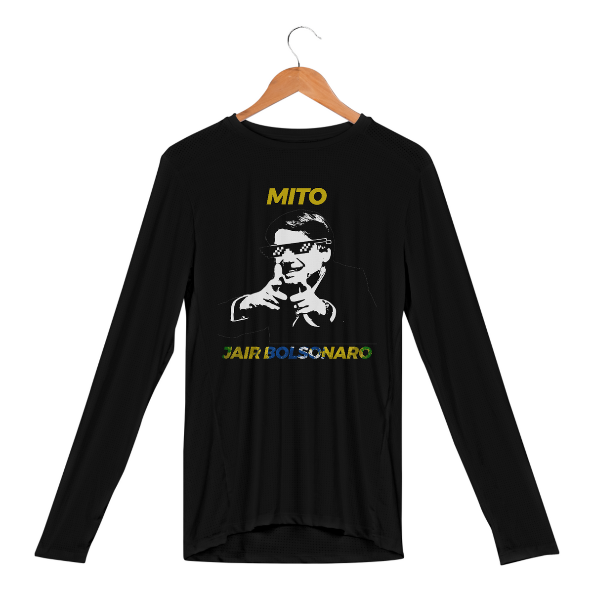 Nome do produto: Camiseta Manga Longa - O MITO JAIR BOLSONARO