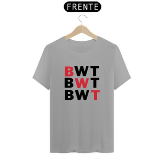 Nome do produtoCamiseta Clássica BWT - escrita Preta