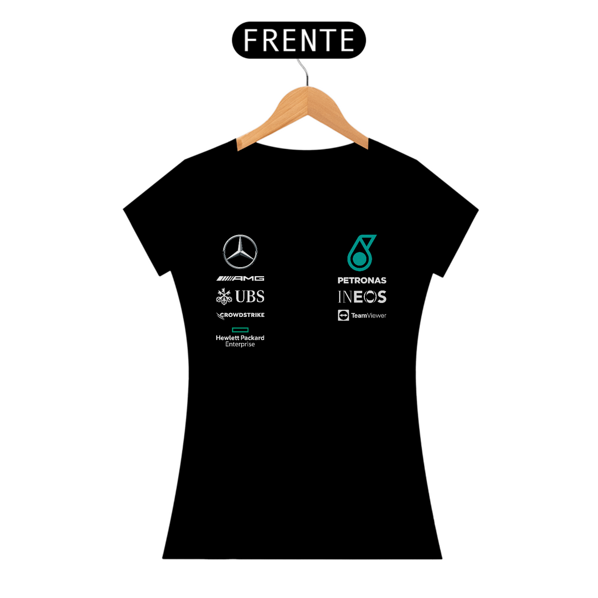 Nome do produto: Baby Look Mercedes AMG Petronas F1 Team 2020