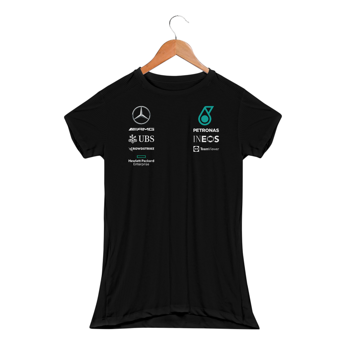 Nome do produto: Baby Look Sport Dry UV Mercedes AMG Petronas F1 Team 2020