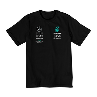 Camisa Infantil (10 A 14) Mercedes AMG Petronas F1 Team 2020