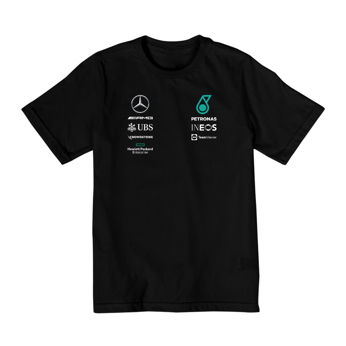 Nome do produto: Camisa Infantil (10 A 14) Mercedes AMG Petronas F1 Team 2020