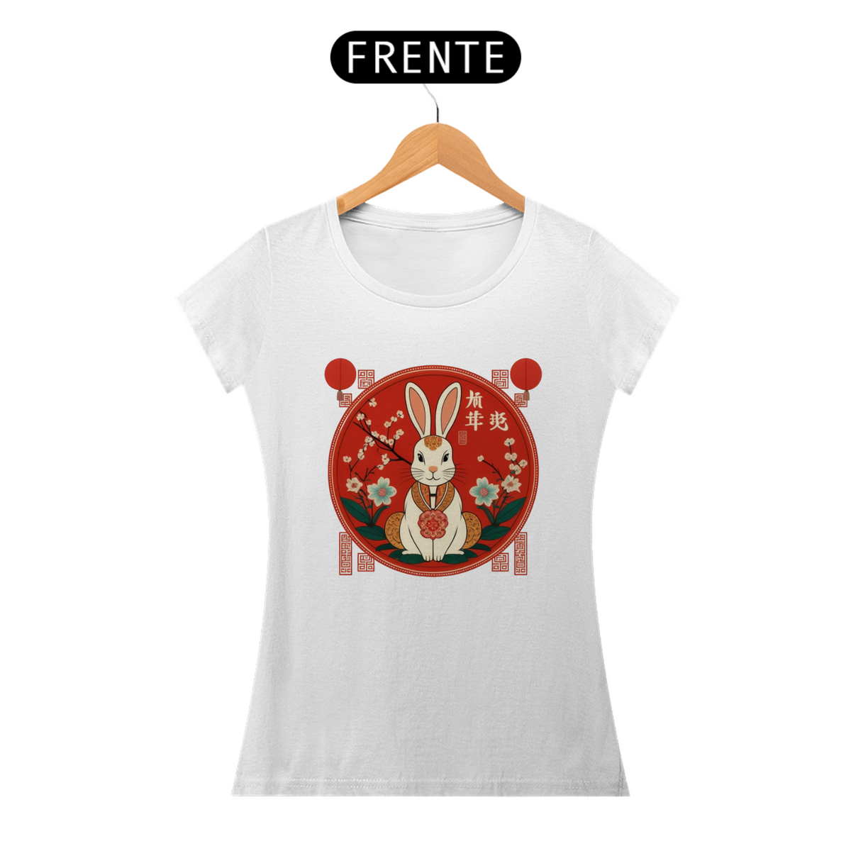 Nome do produto: Chinese New Year - T-Shirt Baby Look Little Rabbit