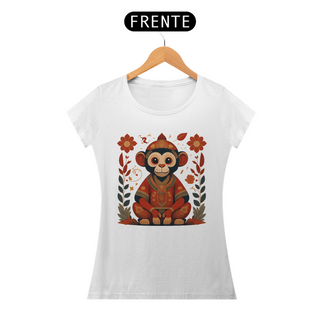 Chinese New Year - T-Shirt Baby Look Monkey Monk